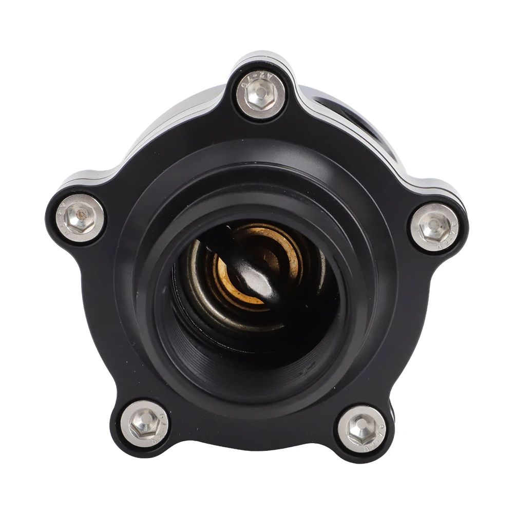 Aluminum Silver Inline Thermostat Housing & Bypass Sensor Port For 1-1/2\