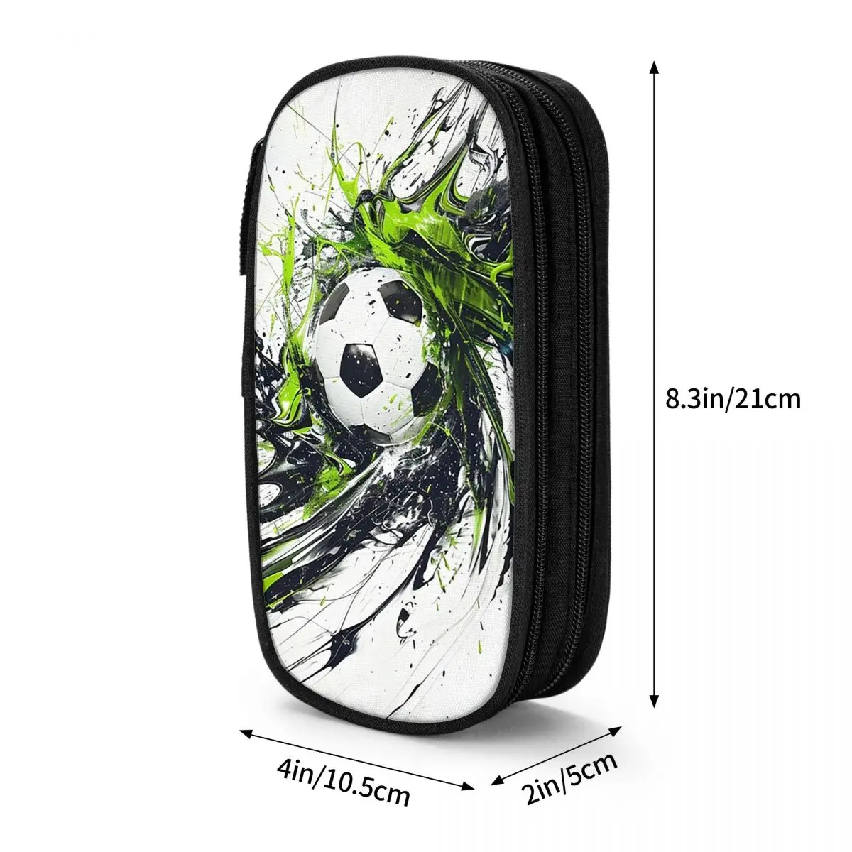 Abstract Colour Soccer Splash Ink Football Art Watercolor Pencil Case Pen Box Pencil Bag Stationery Supplies Pen Holder Bag