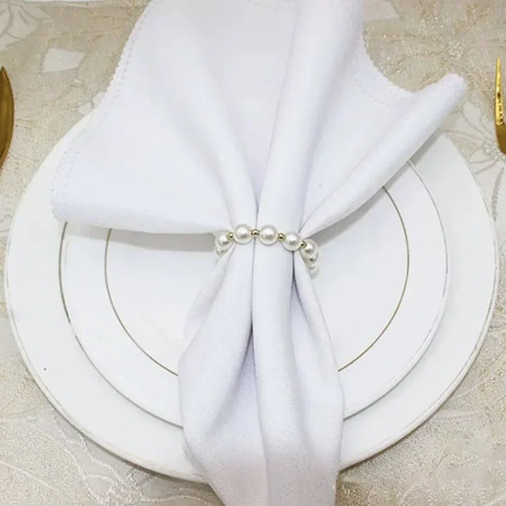 12PCS Napkin Rings Exquisite Decoration Napkin Holder Napkin Buckle For Hotel Parties Wedding Feast Dining Table