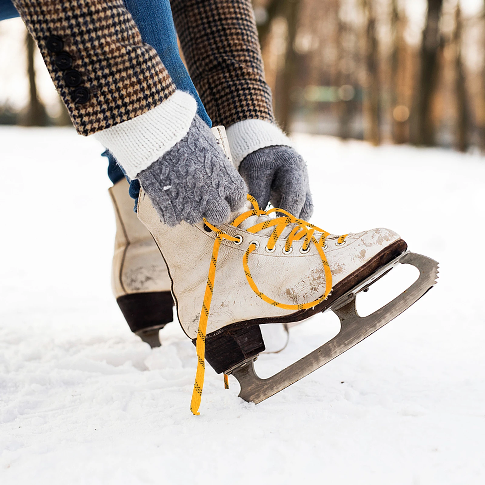 1 par de cadarços de skate de gelo de hóquei feitos sob encomenda resistente alongamento cadarços de skate universal cadarços sapato gravata