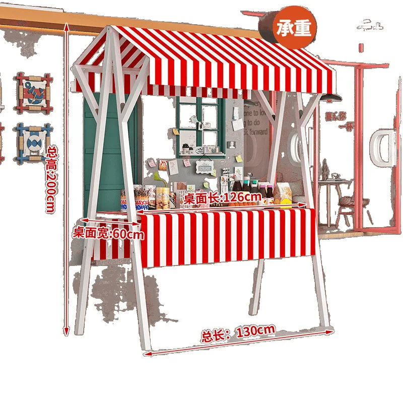

Mobile folding Internet celebrity custom wholesale shed wrought iron stall float night