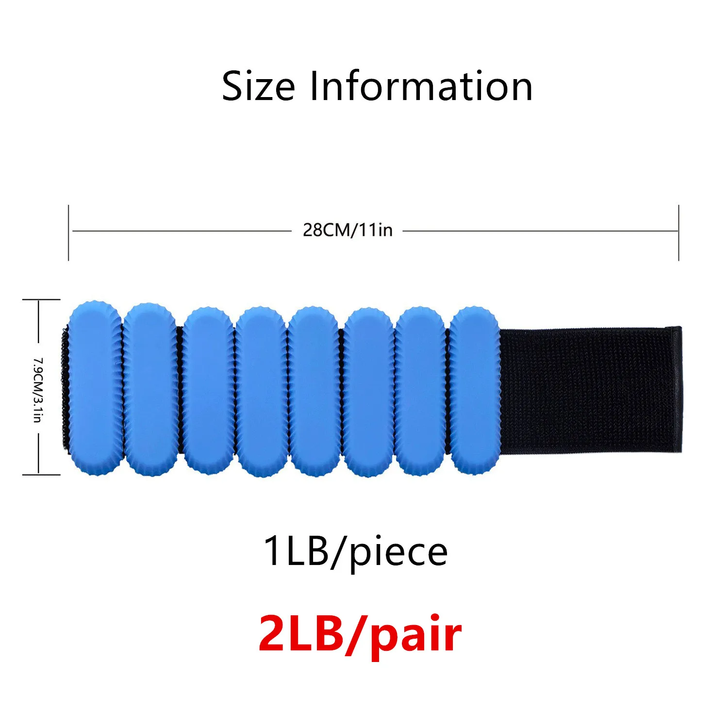 Adjustable Wearable Wrist Ankle Weights Bracelet Detachable Silicone Weighted Wristbands Leg Straps Sandbags for Yoga Pilates