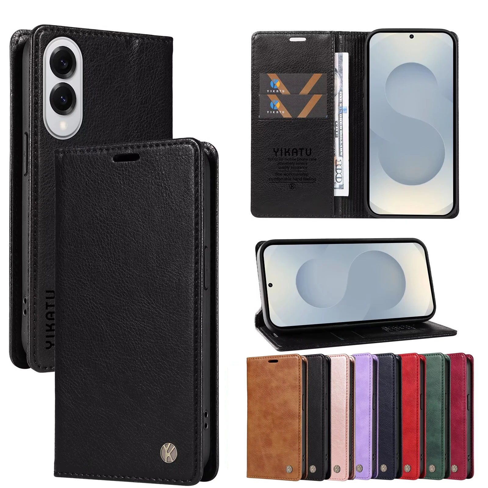 

Wallet Magnetic Card Slot Stand Flip Leather Case For Samsung Galaxy F32 F23 5G J5 2016 J415 J4 Prime Plus J330 J310 J3 J120 j1