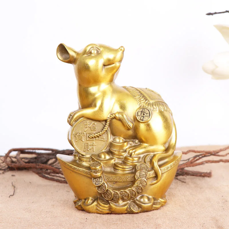 Copper , Zodiac Ornament For Home And Office, Ingot Mouse