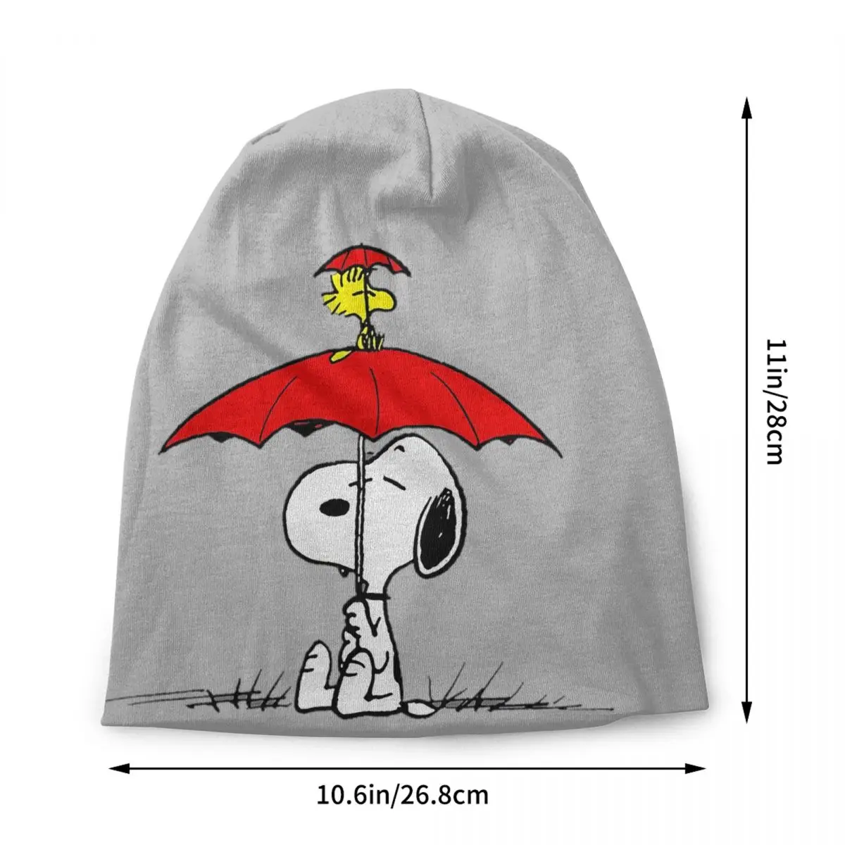 Custom S-Snoopys Dog Umbrella Skullies Beanies Caps Unisex Winter Warm Knitting Hat Cool Adult Bonnet Hats Outdoor Ski Cap