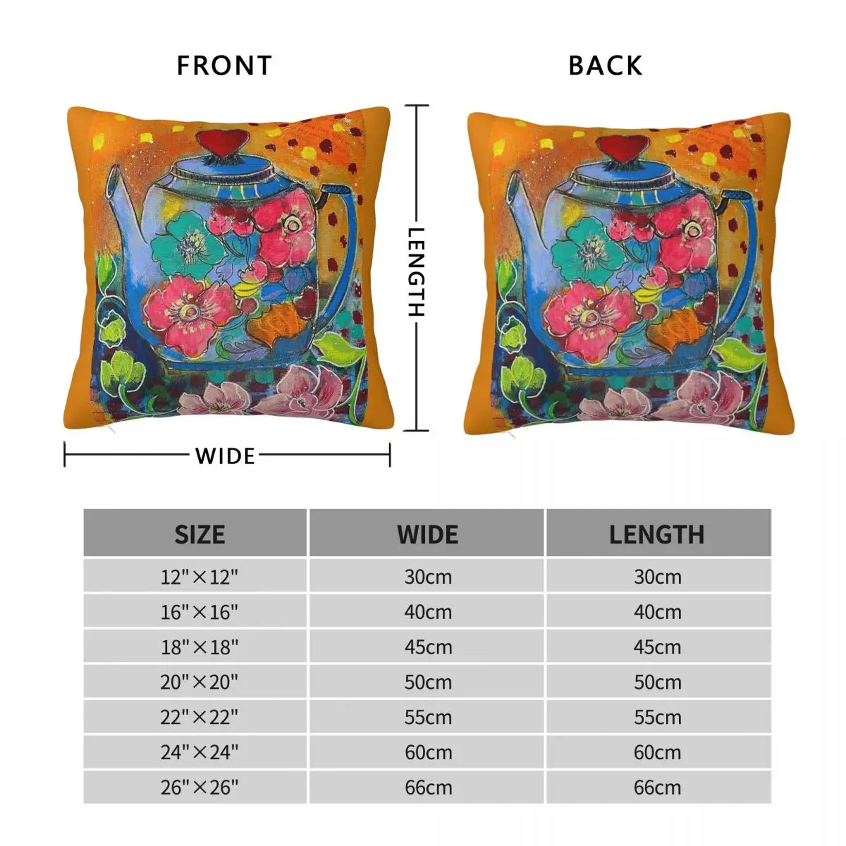 Morning Drink Coffee Heart Square Pillowcase Polyester Linen Velvet Printed Zip Decor Pillow Case Car Cushion Case