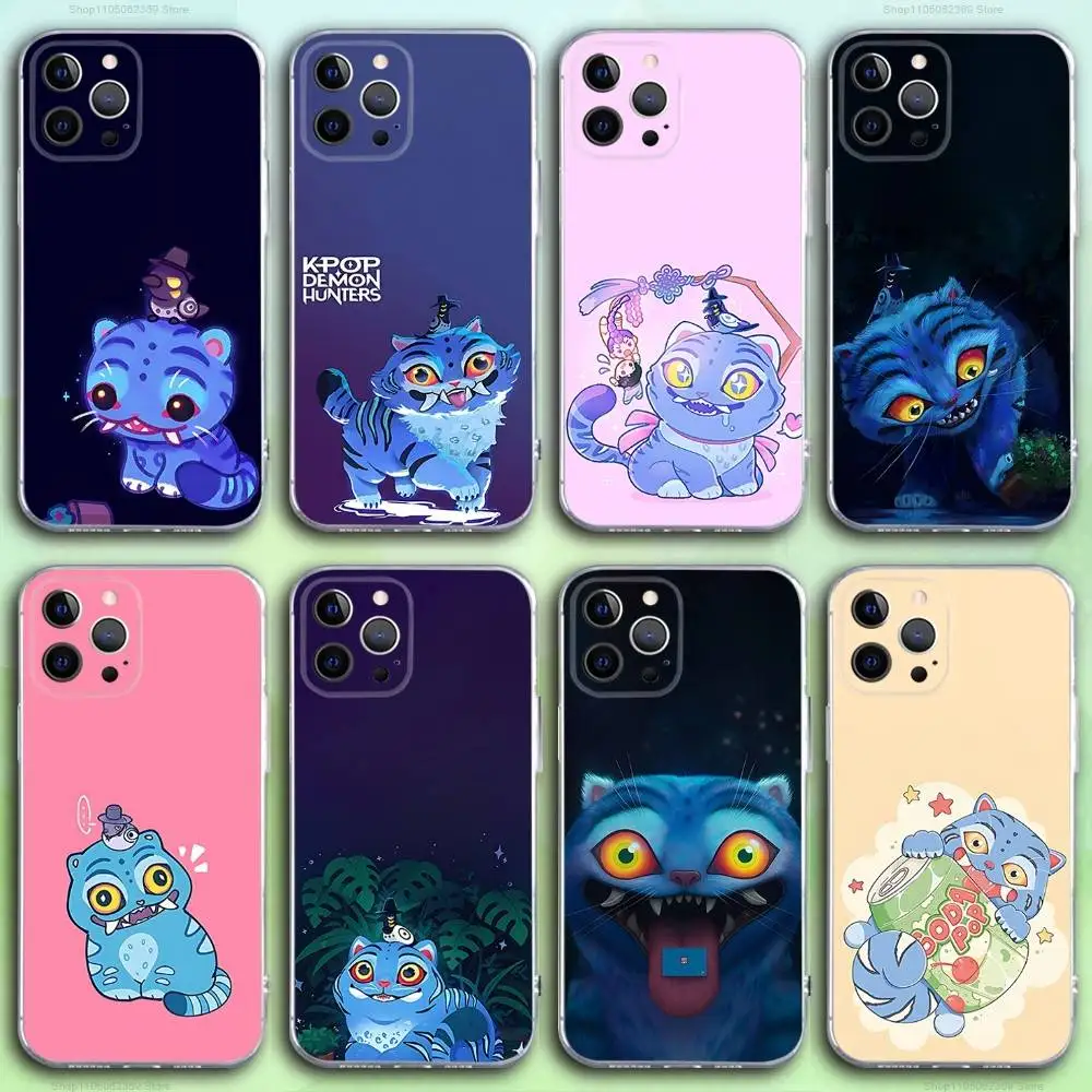 

KPop D-Demon H-Hunters Phone Case For iPhone 16,15,14,13,12,11 Pro,Max,Plus,X,XS,XR,SE4,E Mini Transparent Soft Cover