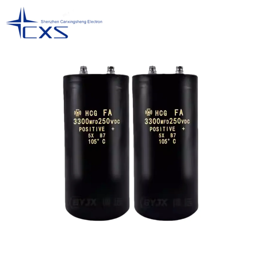 

250V3300UF Hitachi Bolt Type Screw Capacitor 3300MFD250VDC Size 50x80/105/115 65x105