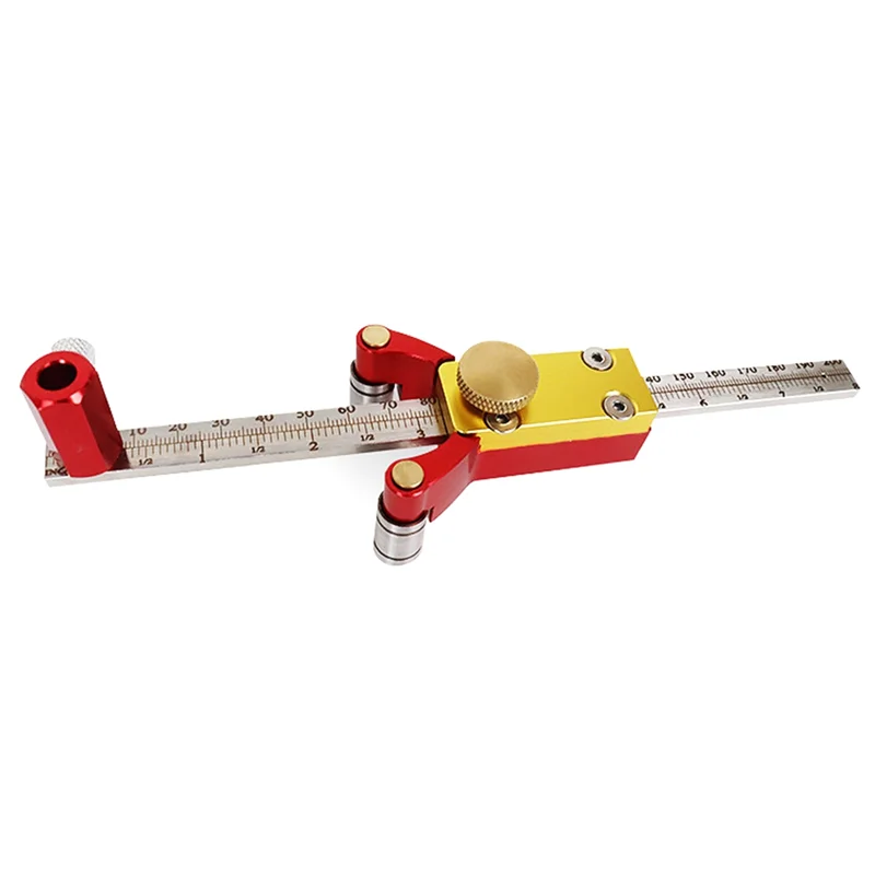 Y50A-Woodworking يخدش خط مستقيم قوس يخدش حاكم سبائك الألومنيوم الدقة الموازية أداة قياس الكتابة Durab
