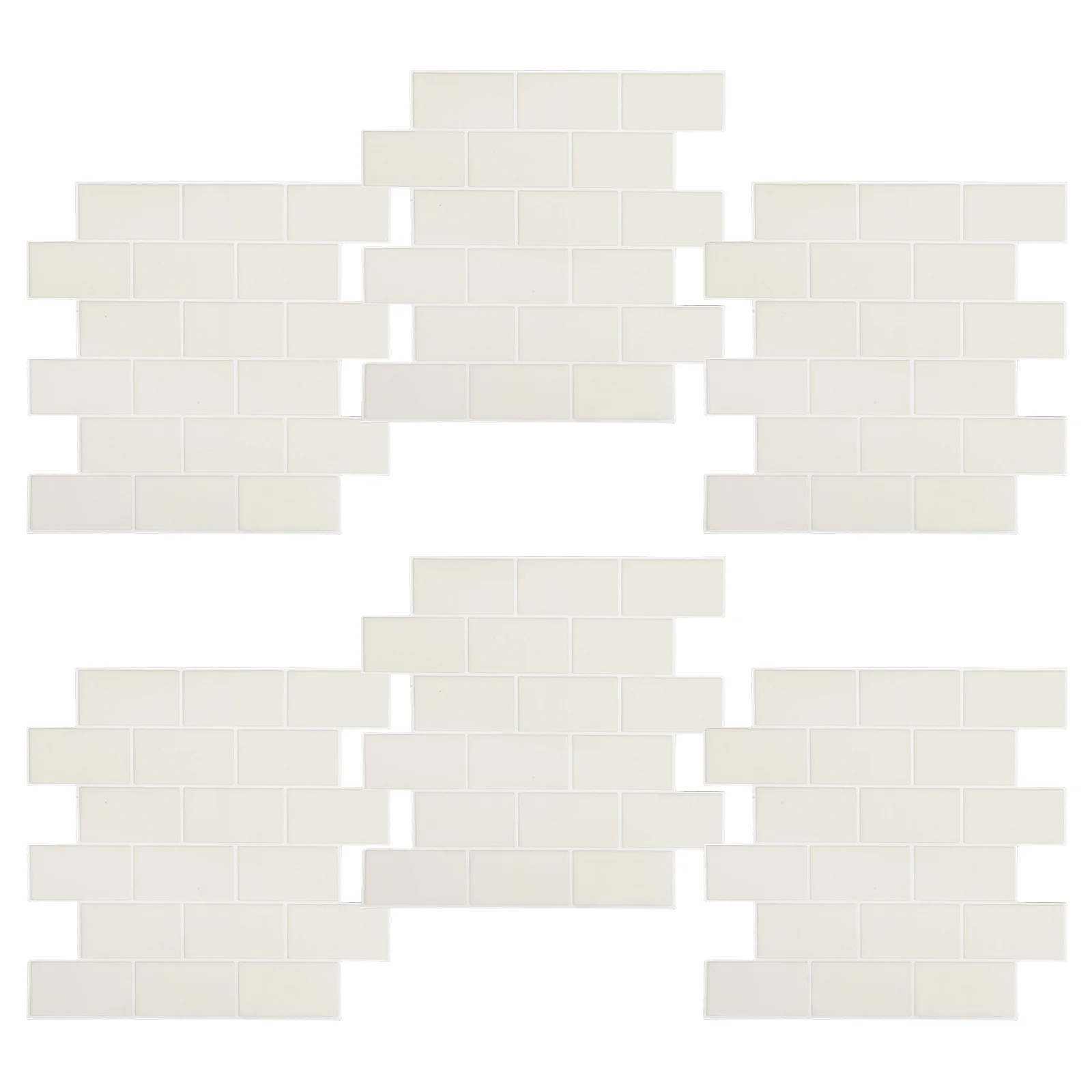 

6Pcs 30x30cm Vinyl Tile Stickers Peel and Stick Waterproof PVC for Kitchen Backsplash Bathroom Wall Floor Decorative Decals