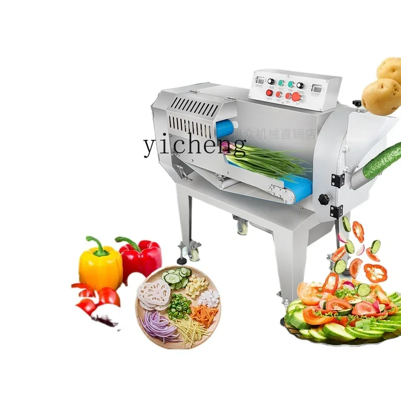 TQH Commercial Vegetable Cutter Multifunctional Vegetable Cutter Small Household Vegetable Cutting Bean Pepper Machine