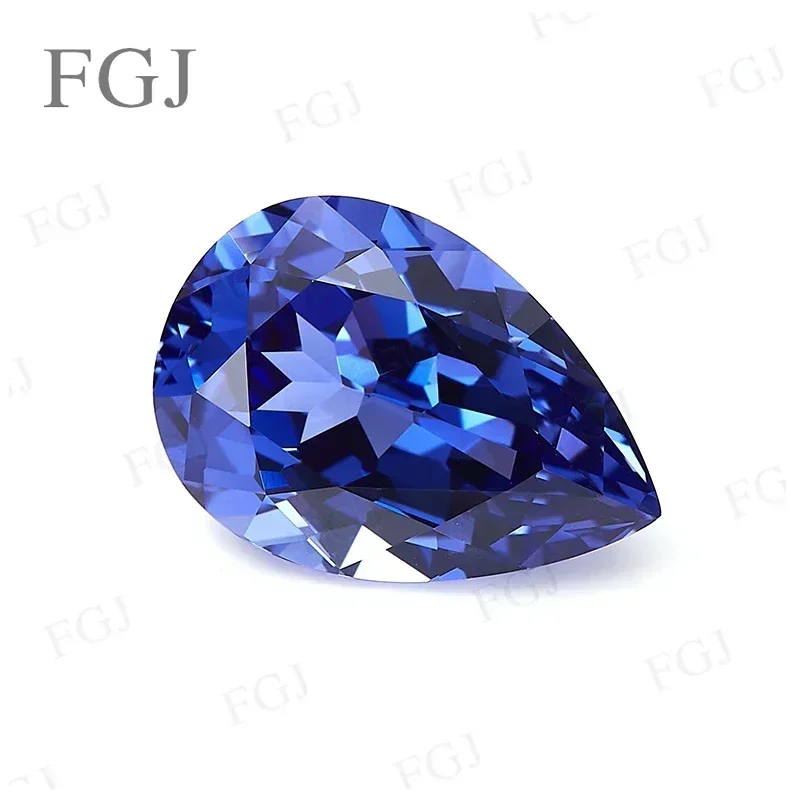 New Promotion Pear Cut [Lab Grown Sapphire] Top Quality Loose Beads Multiple Sizes for Jewelry Making Materials Selectable AGL