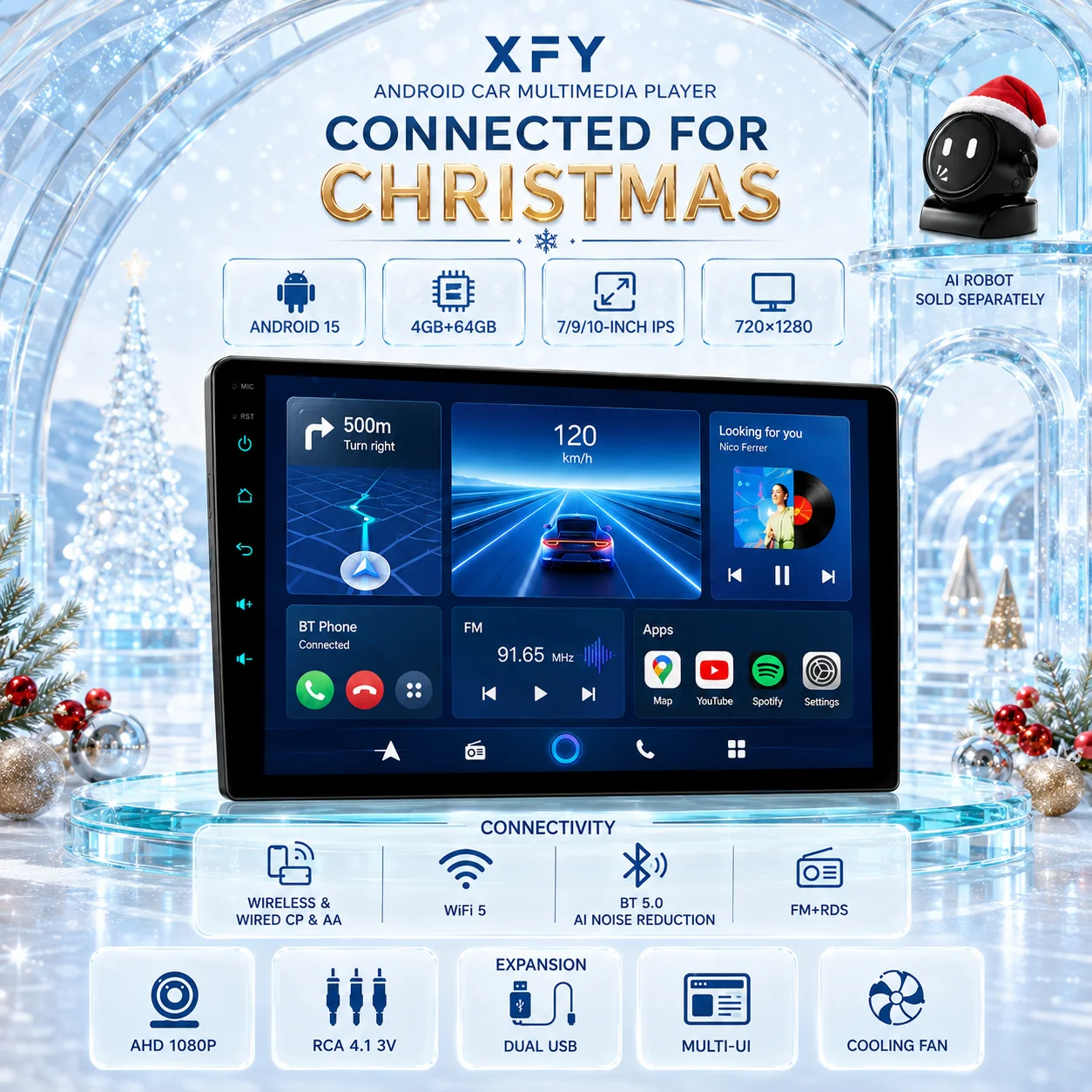 2Din CarPlay Android Car Screen Auto Multimedia Universal Player BT USB HD Touch Screen Mirror Link Autoradio 7/9/10
