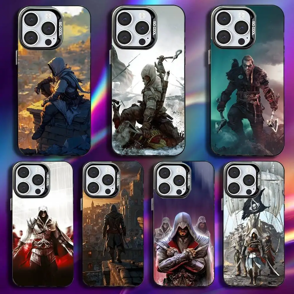 

A-Assassins Game Creed Phone Case For iPhone 16,15,14,13,12,11,Pro,Max,Plus,Mini,XS,SE Anti Fall Black Matte Hard Bumper