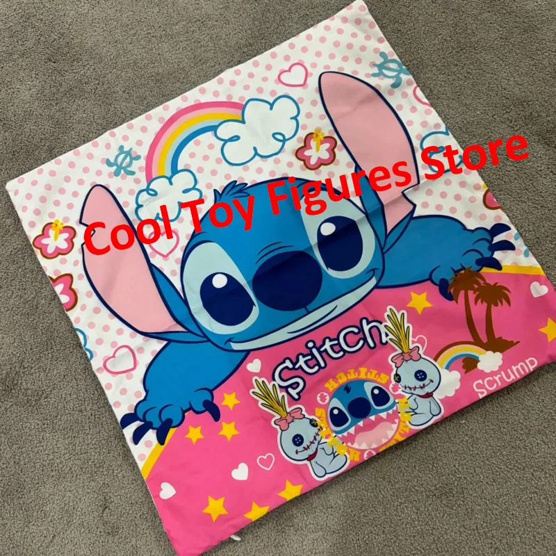 45cm Disney Stitch Pillowcase Cartoon Printed Cushion Cover Soft Cute Sofa Chair Home Decoration Pillow Cover Birthday Gifts