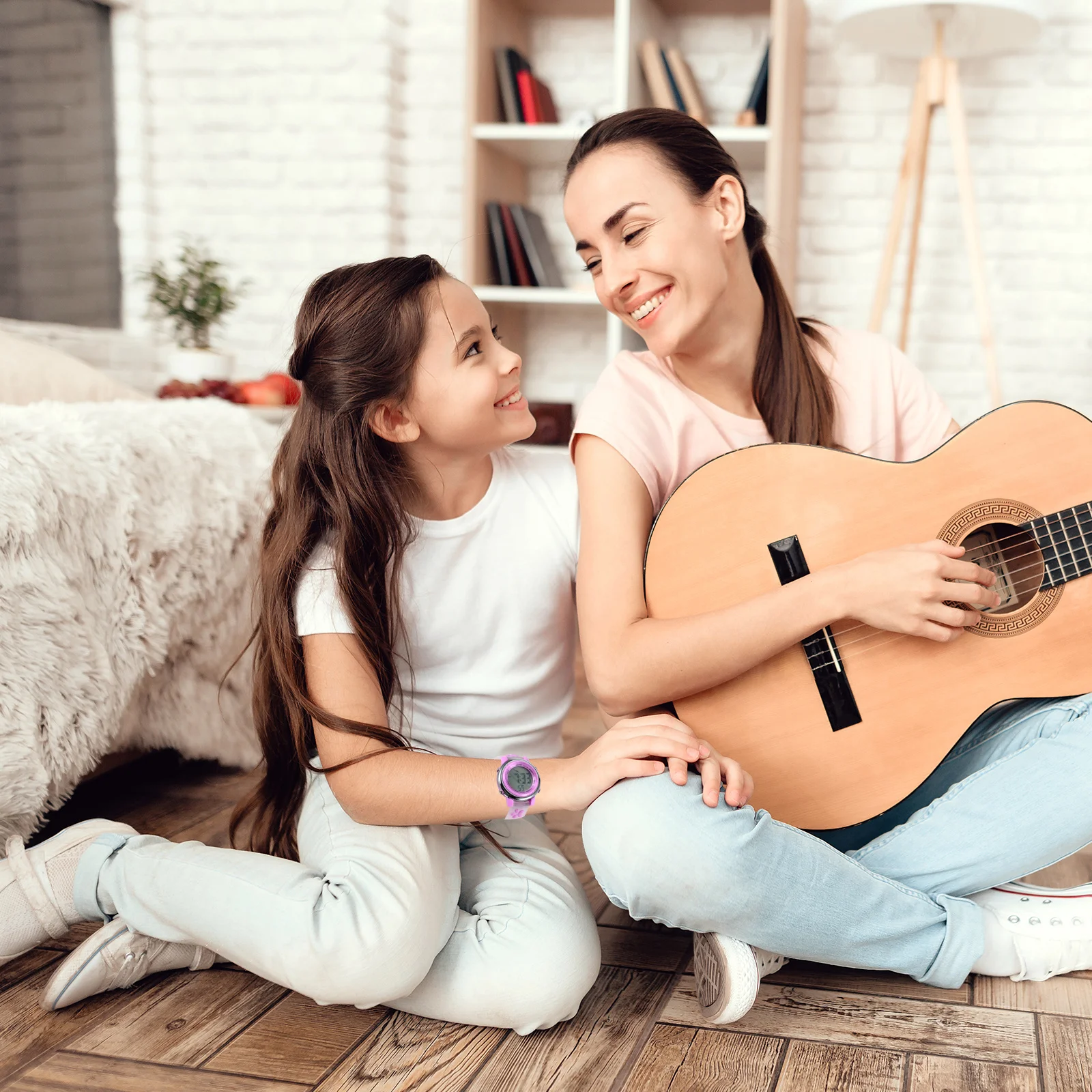 Waterproof Watch Adorable Cartoon Wristwatch Creative Flower Pattern Electronic Watch for Waterproof Wristwatch