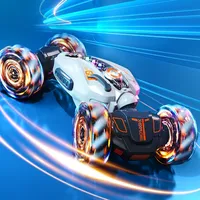 Dual Control Stunt Twist Car 4 Channel Gesture Sensing With LED Light Mini Electric RC Car Toy Kids Gift