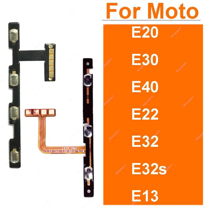 

Power Volume Key Side Button Flex Cable For Motorola Moto E13 E20 E22 E30 E32 E32s E40 On/Off Power Volume Flex Ribbon Parts