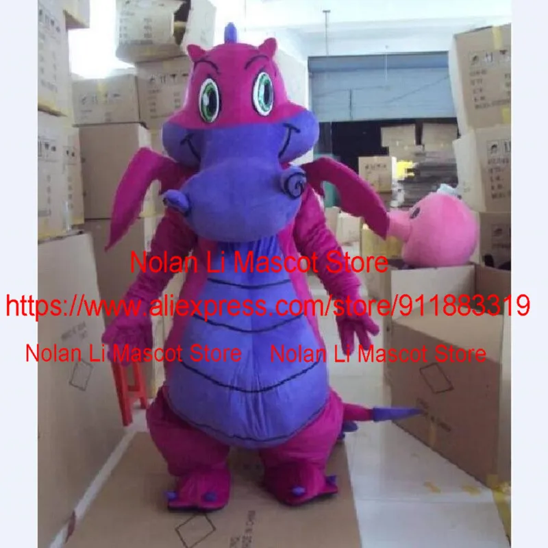 

Hot Selling Red Purple Dragon Mascot Costume Cartoon Set Role-Playing Activity Advertising Game Adult Size Holiday Gift 1163