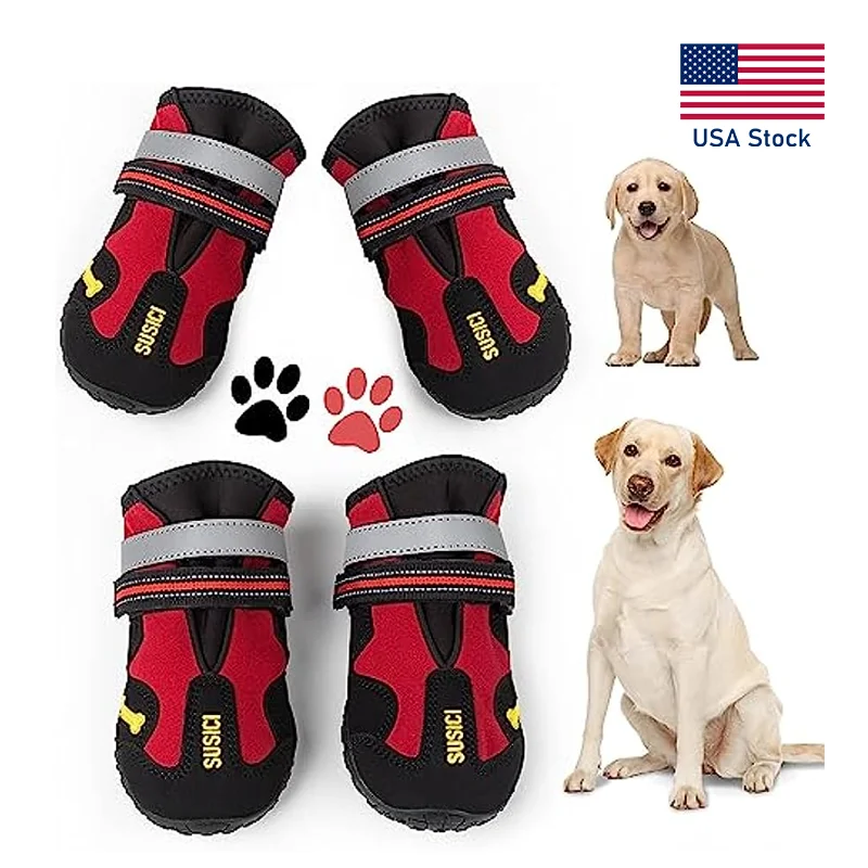 

Dog Boots Waterproof Dog Shoes Summer Hot Pavement Dog Boots Paw Protectors for Small Large Size Dogs Dog Walking Shoes Outdoor