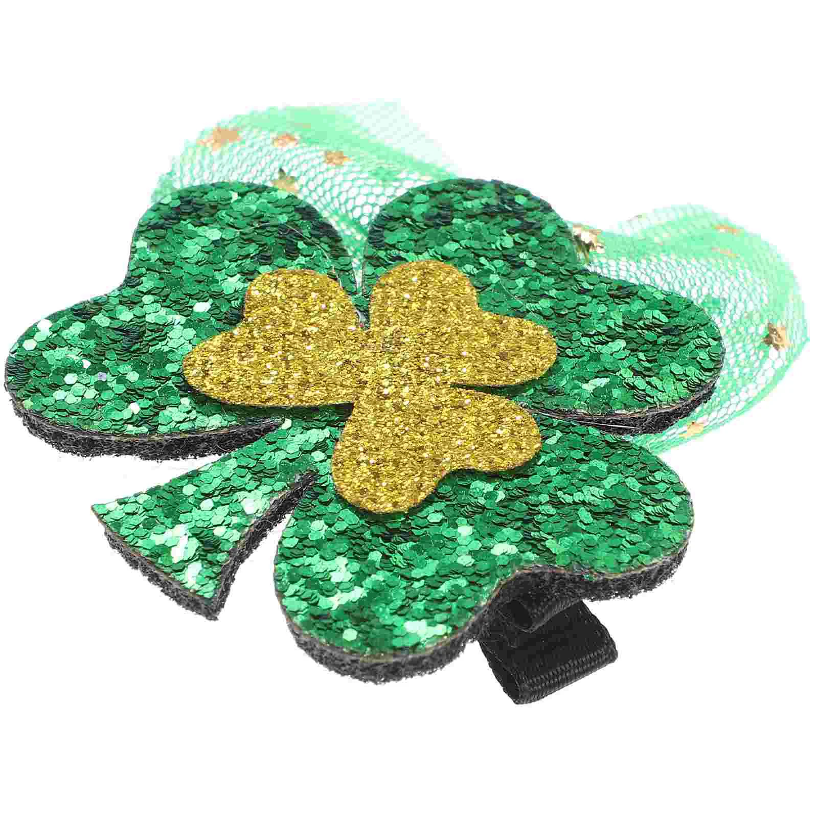 

Irish Day Hairpins Clips Holiday Festival Barrettes Accessories for Teen Girls Mesh Veil Women St Patrick's Fashionable