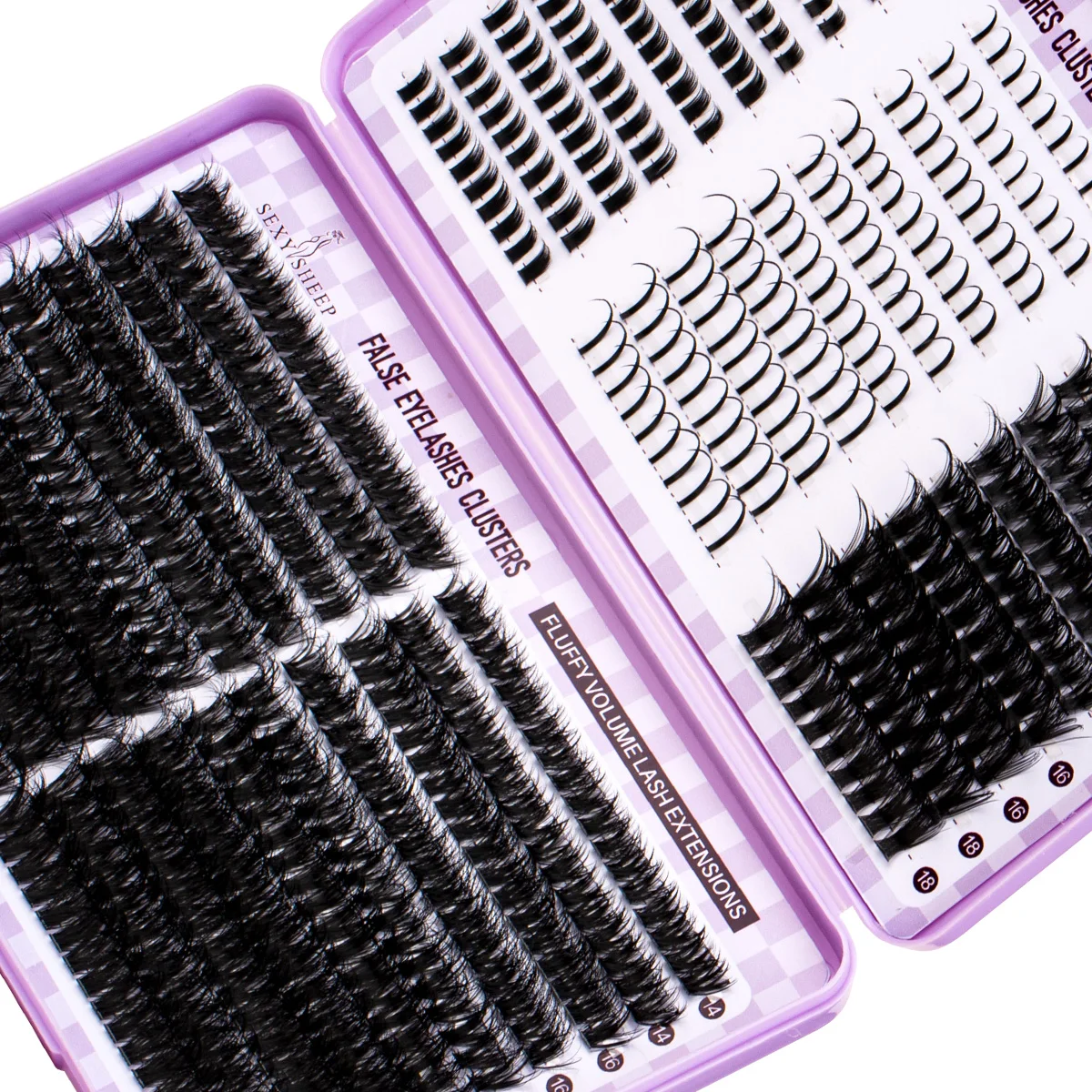Wimpernbüschel, dicke Volumen-Wimpern, einzelne Wimpernbüschel, flauschige Wimpernverlängerungen, DIY-Wimpern, wiederverwendbar, anfängerfreundlich – Detail 4