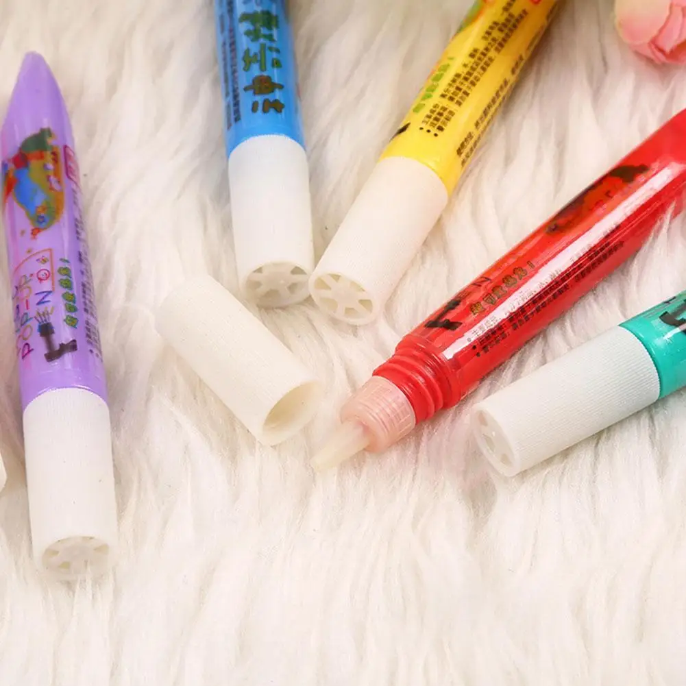 Magic Popcorn Pens 3D Art Safety Pen for Birthday Greeting Cards Children's Bubble Pen DIY Handmade Cotton Drawing