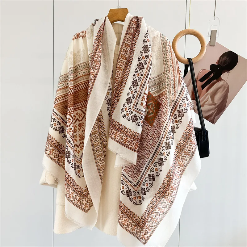 

Bohemia Print 100% Pashmina Scarves Wraps Lightweight Womens Winter Warm Cashmere Scarf Shawl Long 200x100cm