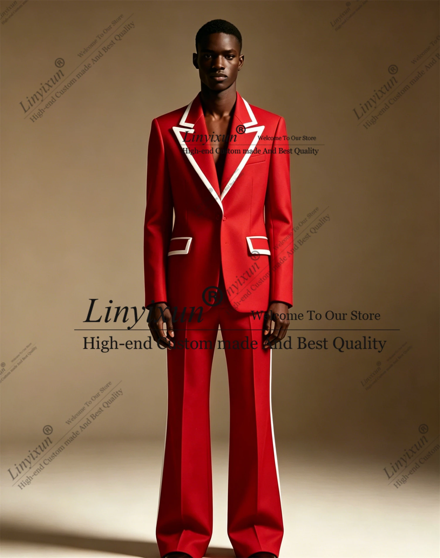 Design version Man Suit for Wedding Slim Peaked Lapel Party style Customized Business Office Men 2 Piece Groom Tuxedo Outfit
