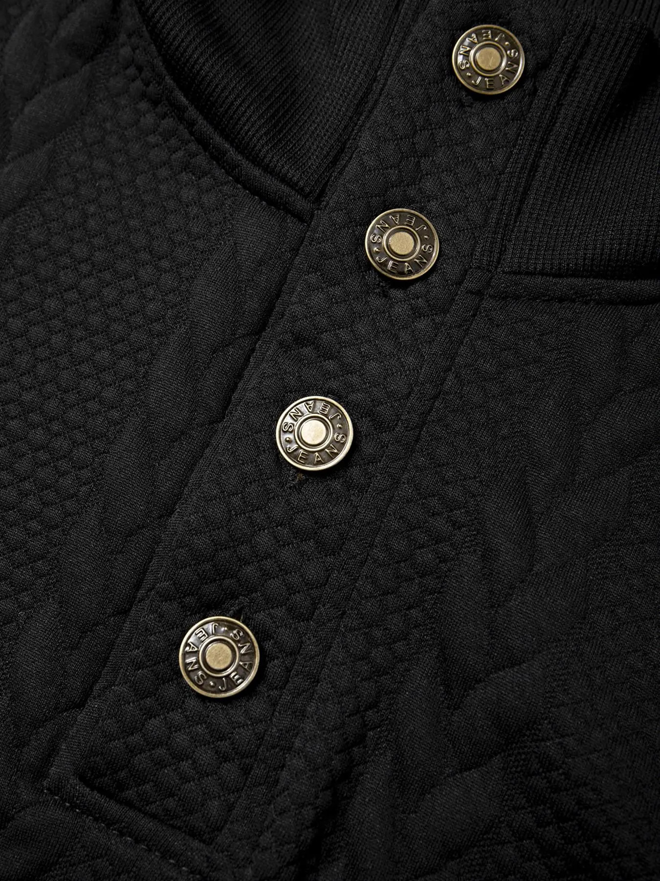 Frühling Herbst männer Casual Stehkragen Langarm Jacquard Gestrickte Pullover Pullover Taste Stehkragen Henry Sweatshirt – Detail 9