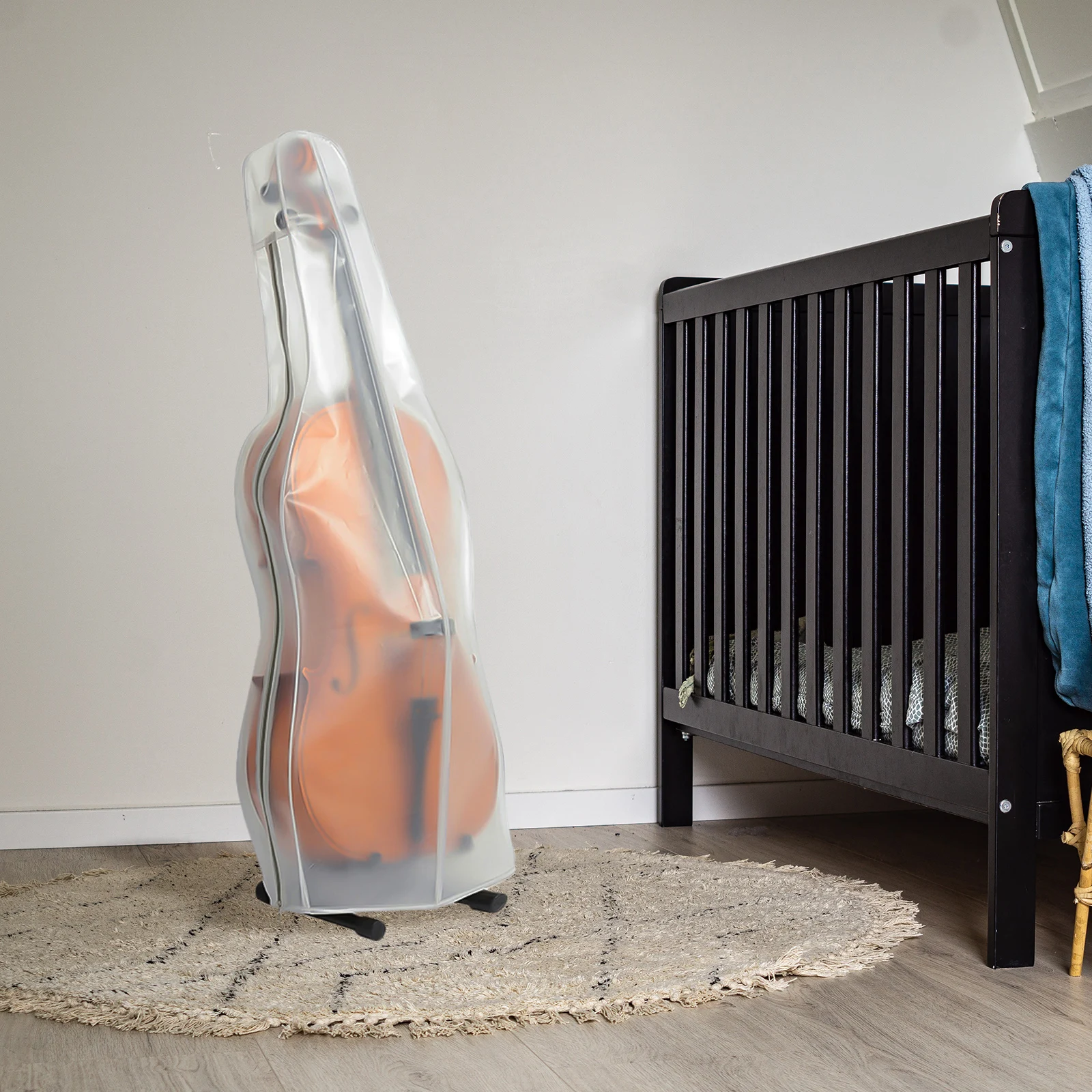 

Cello Cover Frosted Transparent Durable Protective Dust Resistant Sleeve Soft Material Creative Decorative Practical Music