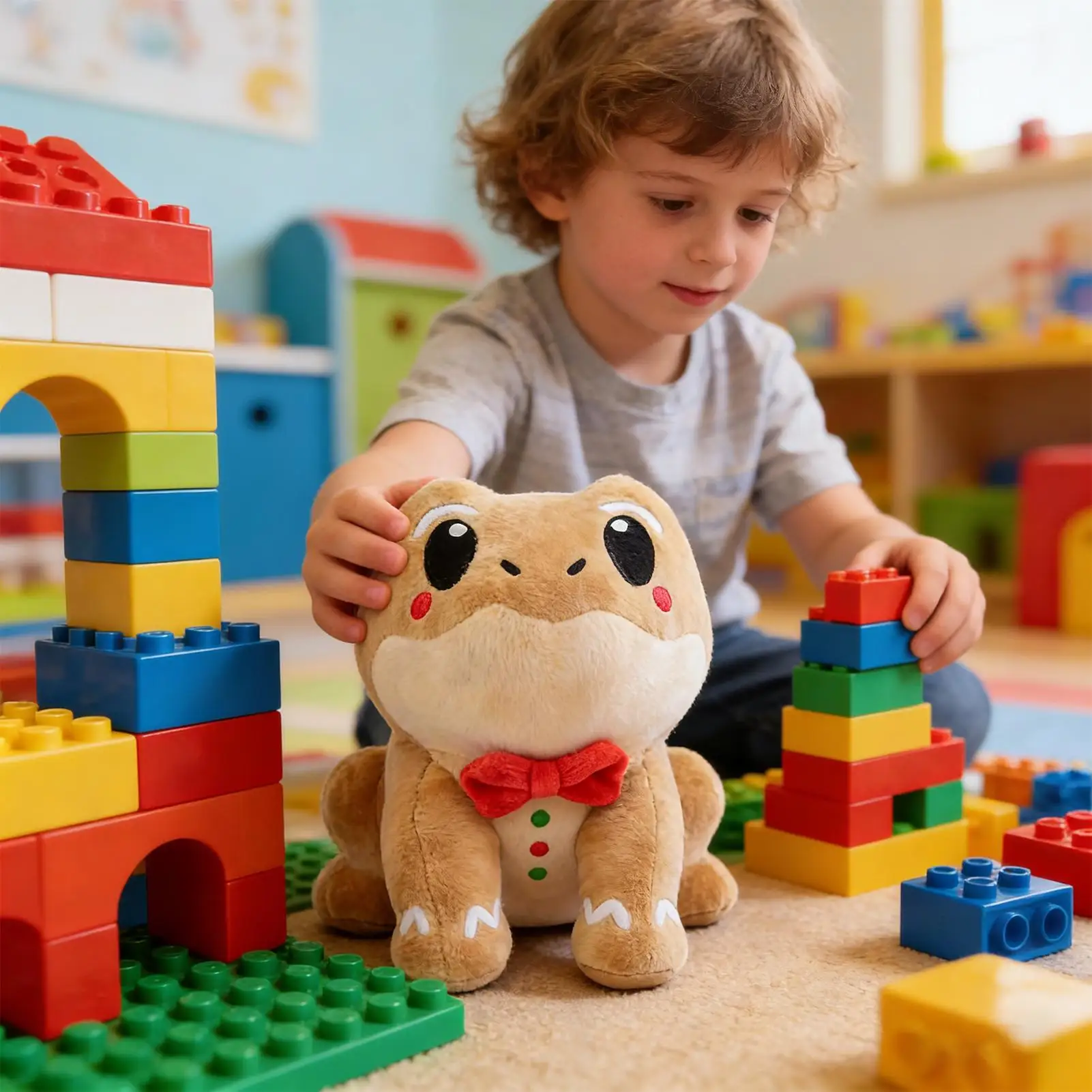 

Новая популярная милая плюшевая игрушка-подушка в виде имбирного человечка и зеленой лягушки, мягкая обнимашка для пары, коллекционная декоративная кукла