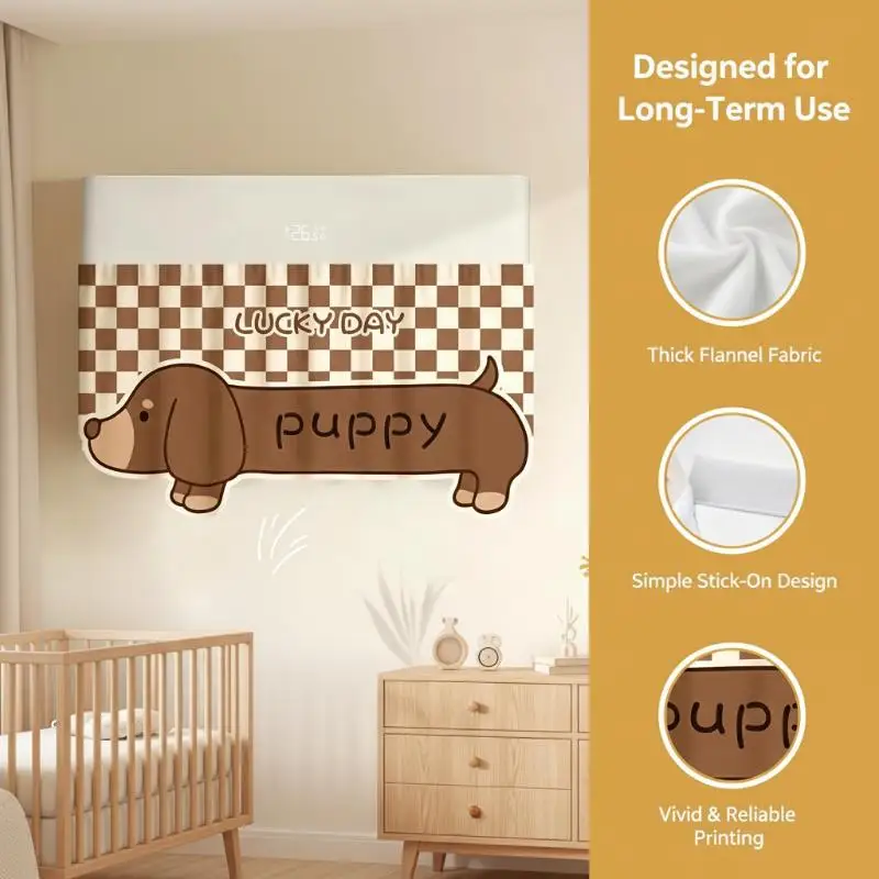 Bedroom Privacy Curtain 1Pc Animal Cartoon Self-Adhesive Door Partition Easy to Use