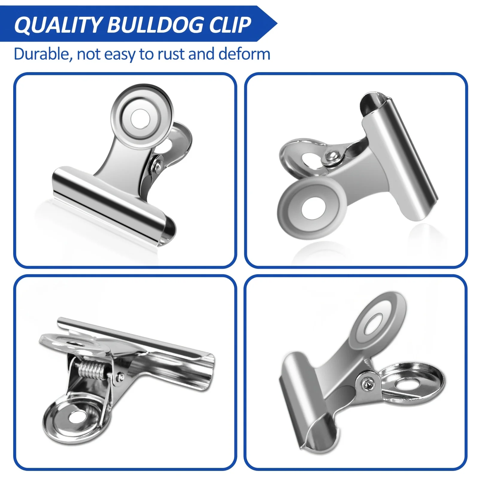 Multi-Pack Small Stainless Steel Food Bag Sealing Clips - Reusable, Versatile Metal Hinge Clips for Office, Home, and Store Use