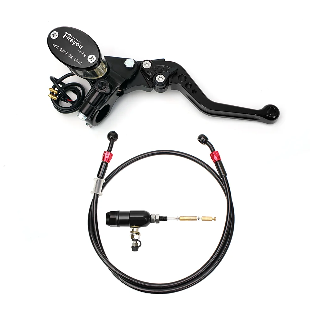 Universal Motorcycle Hydraulic Clutch Kit Brake Master Cylinder Set 1200mm hose for Street Bike Scooter Pedal Bike honda Yamaha