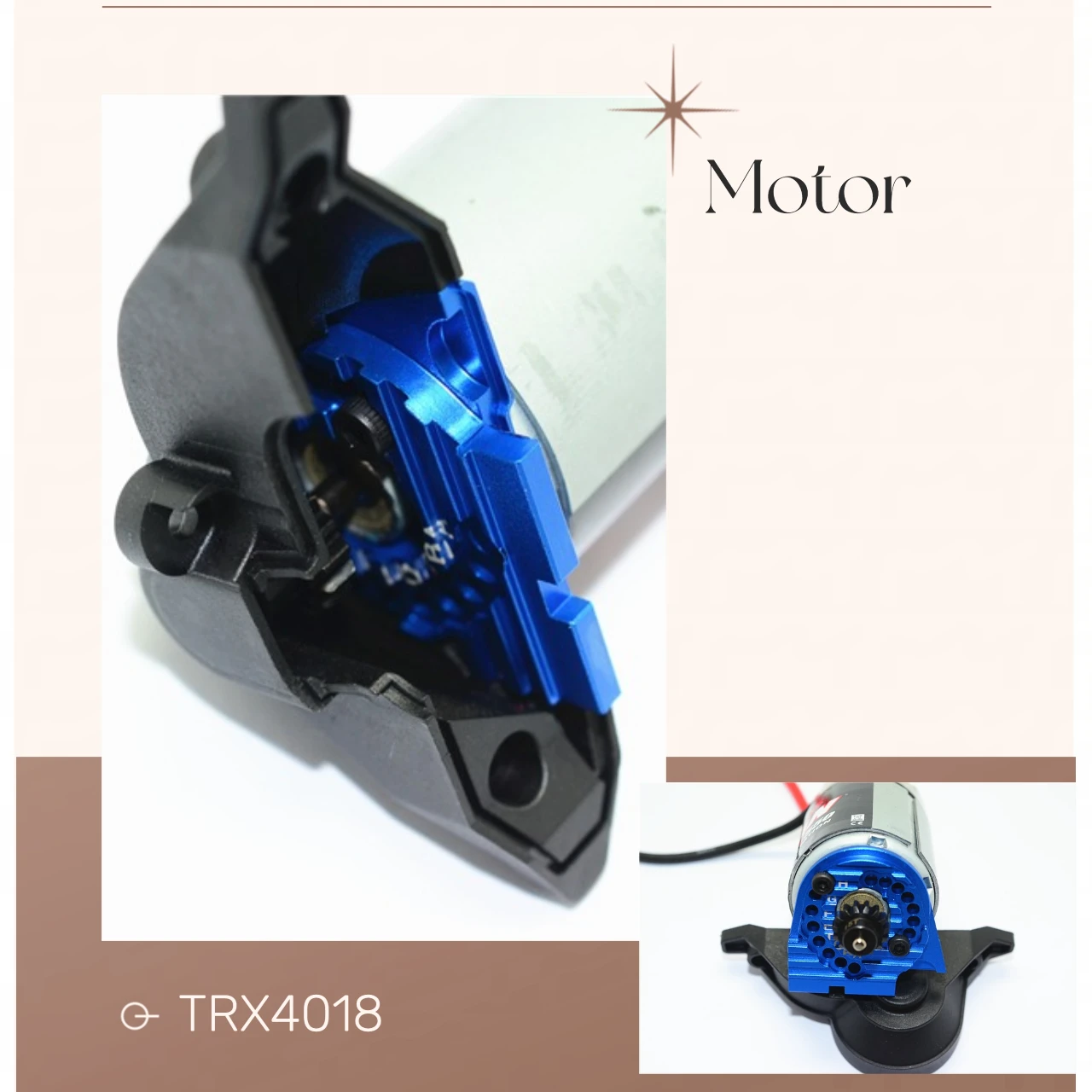 GPM Aluminum Motor Mount Plate With Heat Sink Fins For TRAXXAS 1/10 TRX4 Defender Trail Crawler