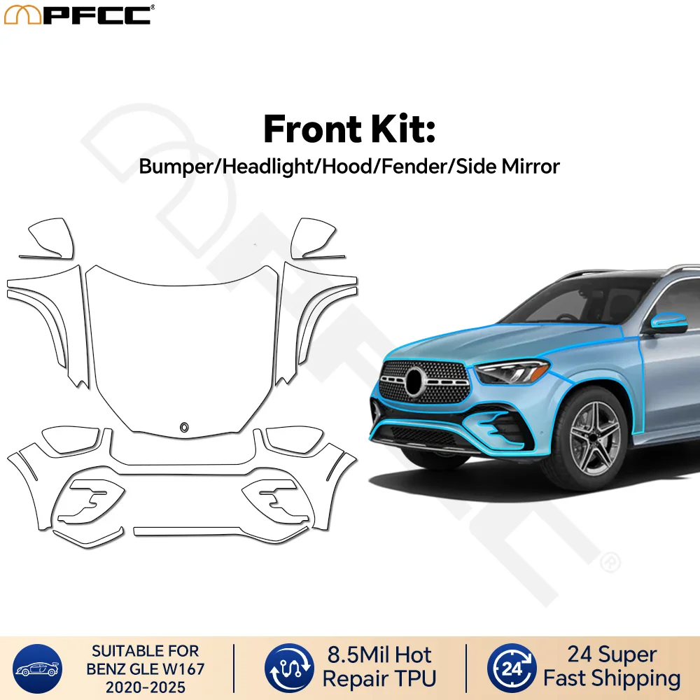 For Mercedes Benz GLE W167 Base 2020-2023 Luxury 2024 2025 TPU Paint Protection Film Car Body Clear Bra Pre-cut PPF Anti-scratch