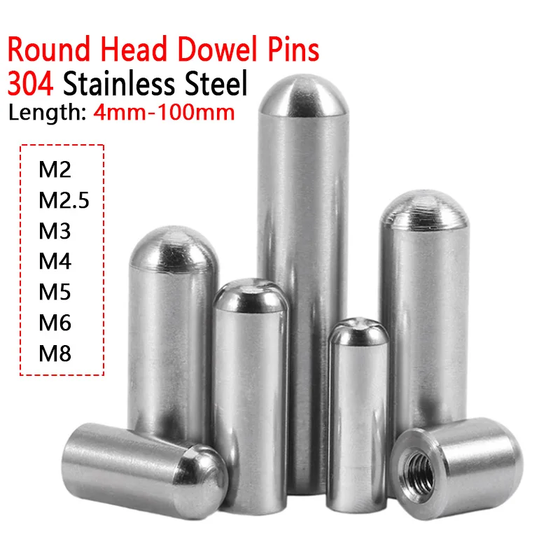 M2 M2.5 M3 M4 M5 M6 M8 Internal Thread Cylindrical Pin 304 A2 Stainless Steel Internal Tooth Positioning Cylinder Location Dowel