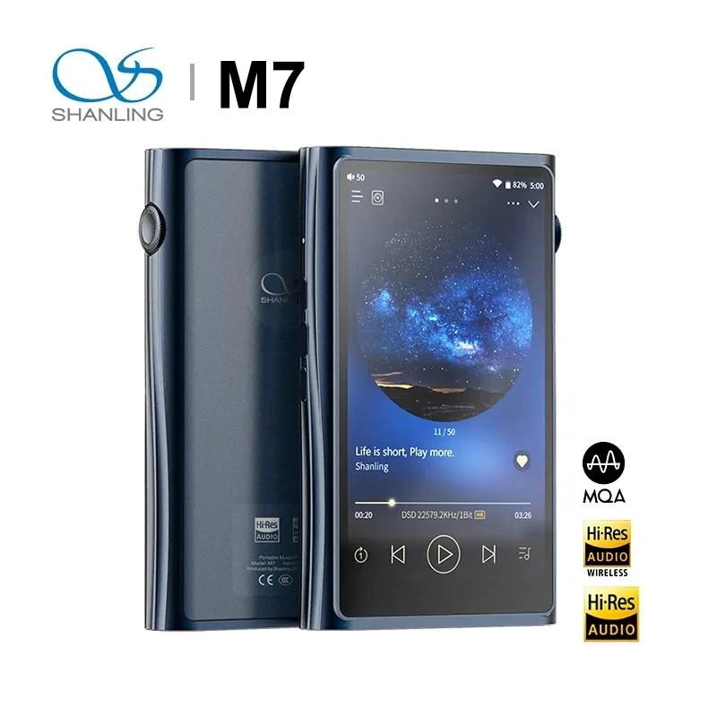 

SHANLING M7 Android10 Bluetooth Portable Music Player MP3 Headphone Amplifier ESS ES9038PRO DAC chip MQA 16X DSD512 PCM 32/768