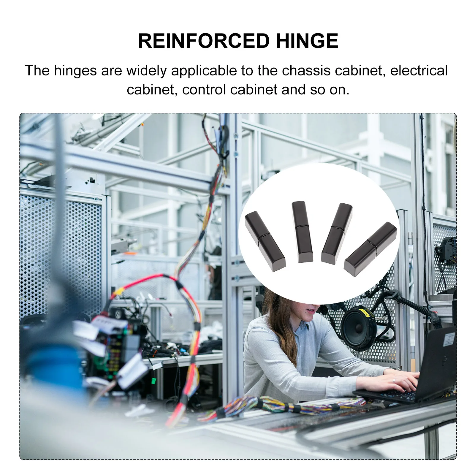 

4Pcs Zinc Alloy Cabinet Hinges High Durability Reinforced Door Hinge for Cabinets Equipment Home Decoration Industrial Machinery