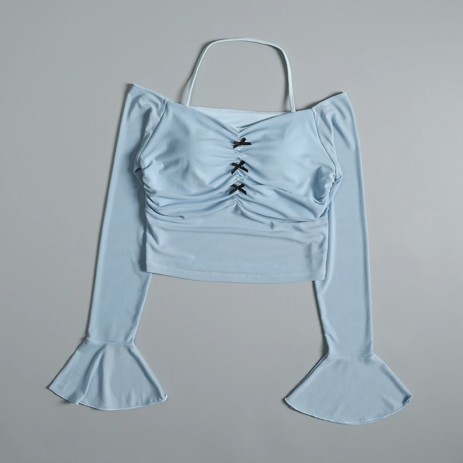 Internet celebrity new sports long-sleeved women's autumn Pilates training yoga clothes with chest pads running fitness