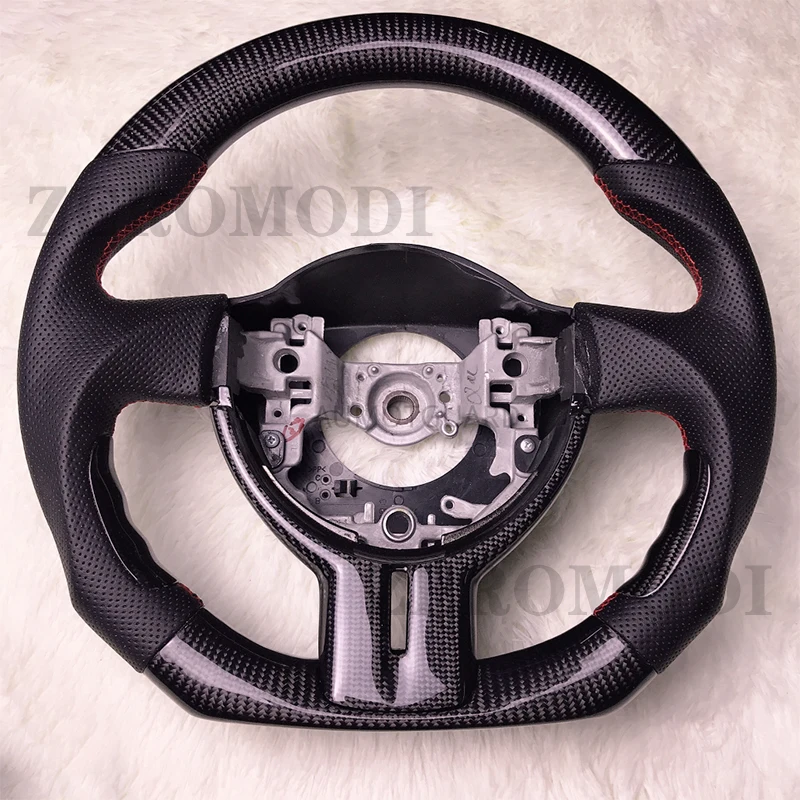 

Steering Wheel Carbon Fiber Steering Wheel Perforated Leather Fit for SUBARU BRZ Toyota 86 2013 2014