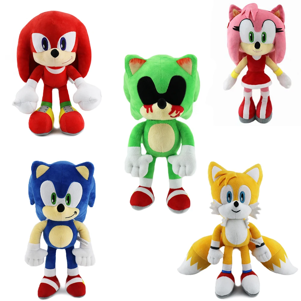 Hot New 30cm Sonic peluches toy  cartoon hedgehog Amy Rose knuckle tail soft stuffed doll child birthday Sonic lovely  toys