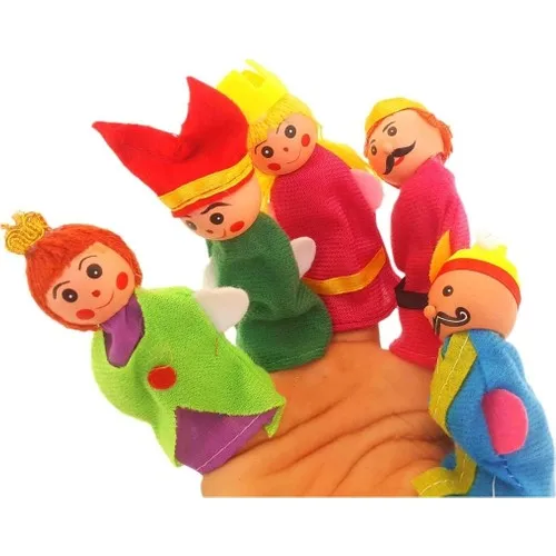 Playwood Wood Finger Family 6'lı pacynka Family Finger