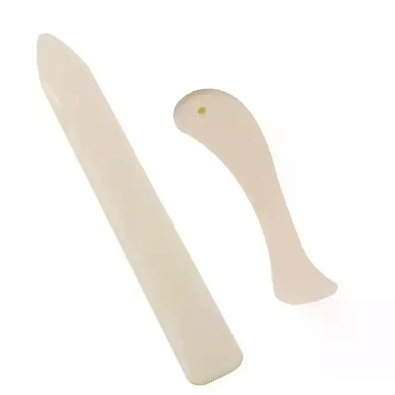 2PCS Leather Working Tool Bone Folder For Leather Craft Scoring Folding Creasing Edges Paper Plastic Handmade Sewing Tools Part