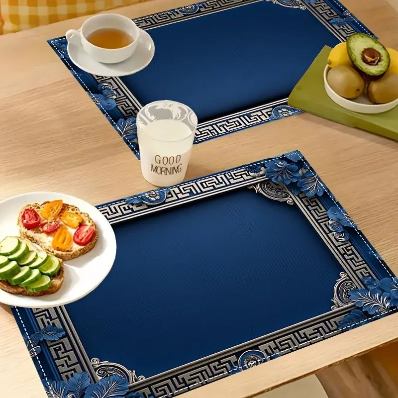 VIKAMA 2/4/6Pcs New Chinese Style Placemats With Insulation Washable Anti Slip Dining Table Mats Kitchen Utensil Decor