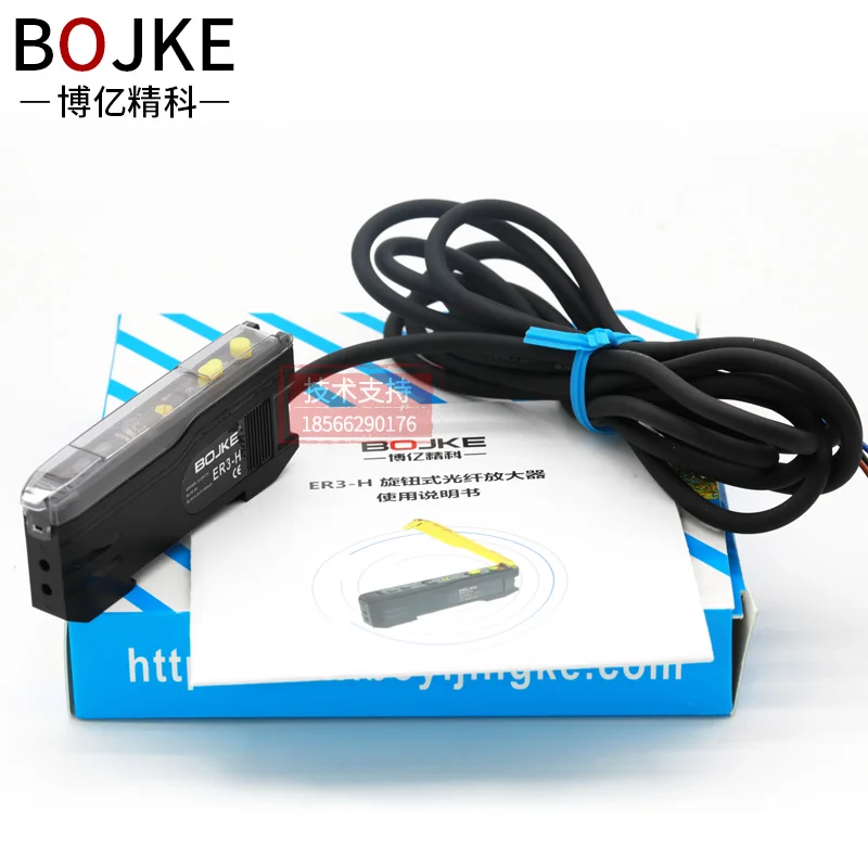 Bojke Boyi Precisie ER3-H Fiber Versterker Sensor Diffuse Reflectie 300Mm Compatibel Met E3X-NA11