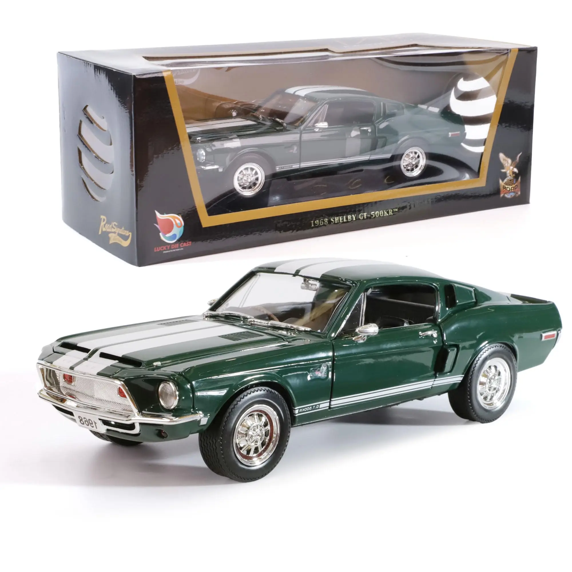 

1968 Ford Shelby Cobra GT-500KR 1:18 Scale Diecast Model Premium Alloy Sports Cars with Display Case