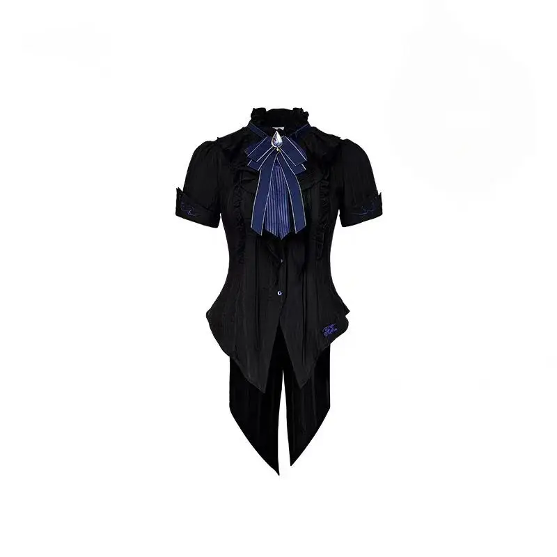 2025 جديد أنيمي الملابس الأصلي فورينا فستان بحزام موحد سترة معطف غير رسمي قميص Genshin Impact Furina تأثيري حلي #6