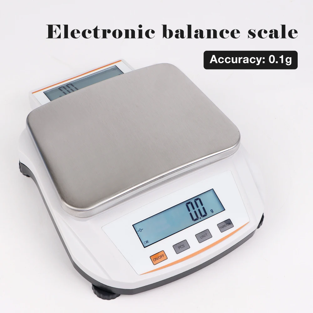 

Electronic Balance Load Cell 1000g/3000g/5000g 0.1g High Precision Balance Dual Display Rechargeable Jewelry Balance EU Plug